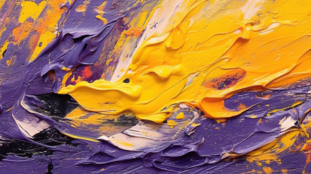 Abstract oil painting on canvas close-up. Colorful abstract backgroundの素材