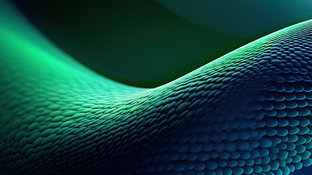 Abstract 3d rendering of wavy surface. Futuristic background design.の素材