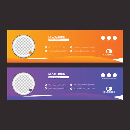 Corporate Email Signature templateのイラスト素材