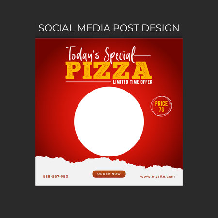 Food or Restaurant Menu Social Media Post Templateのイラスト素材