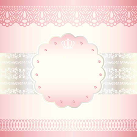 pink frame cardのイラスト素材