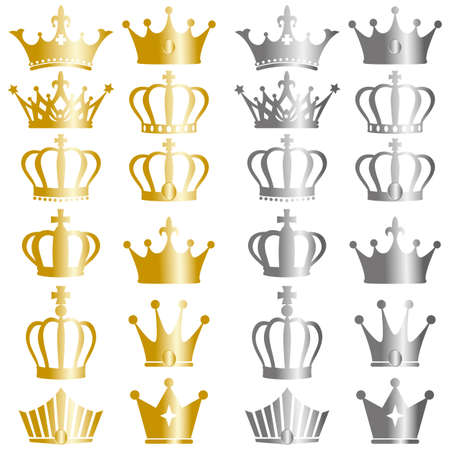 crown setのイラスト素材