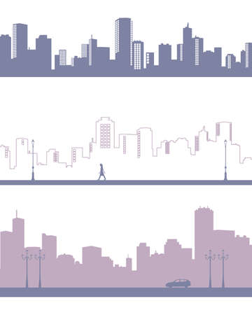 town and cityのイラスト素材