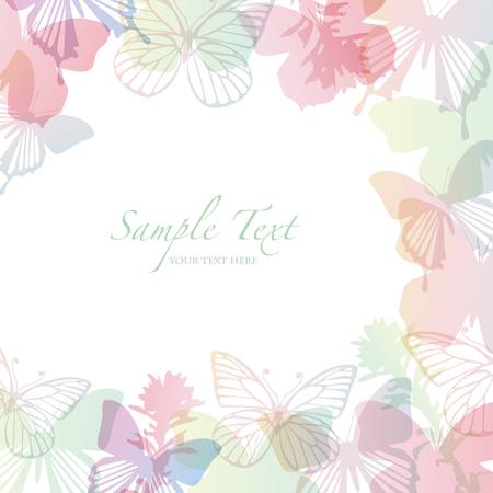 spring background with butterflyのイラスト素材