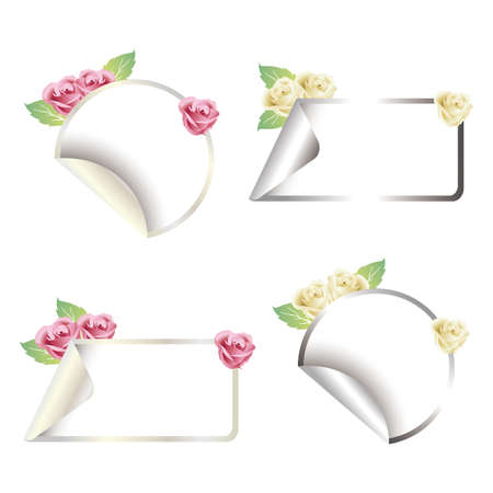 rose labelのイラスト素材