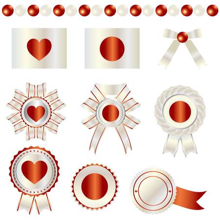 set of Japan colorのイラスト素材