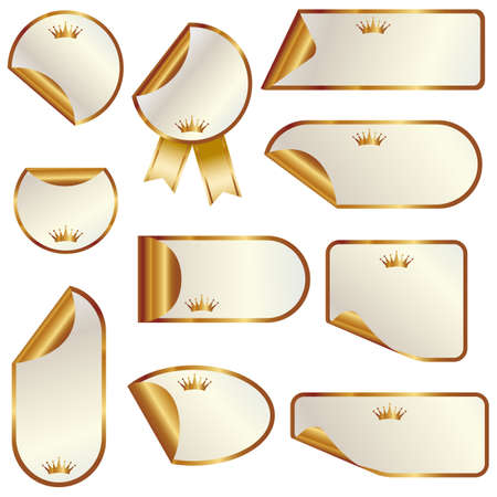 gold label setのイラスト素材
