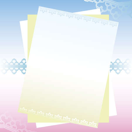 lace classical cardのイラスト素材