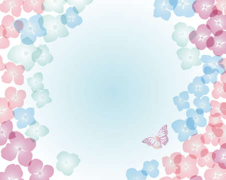 hydrangea backgroundのイラスト素材