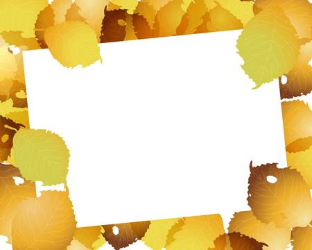fallen leaves frameのイラスト素材