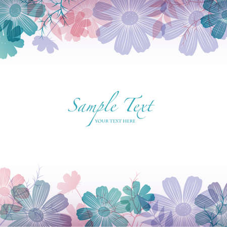 autumn background with cosmosのイラスト素材