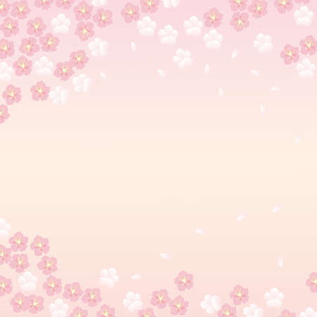 japanese flower backgroundのイラスト素材