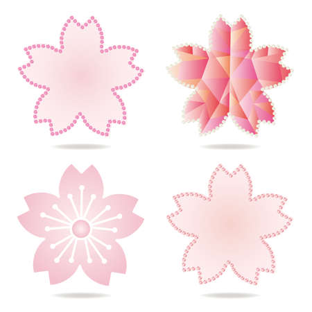 cherry blossom setのイラスト素材