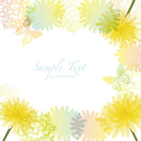 dandelion frameのイラスト素材