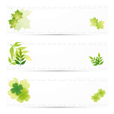 green leaves background setのイラスト素材