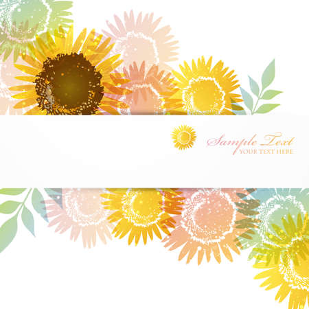 sunflower backgroundのイラスト素材