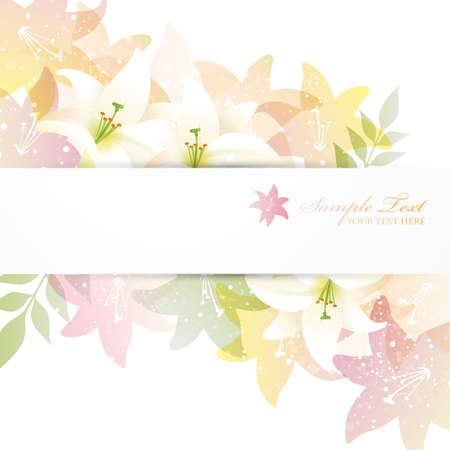 lilies backgroundのイラスト素材