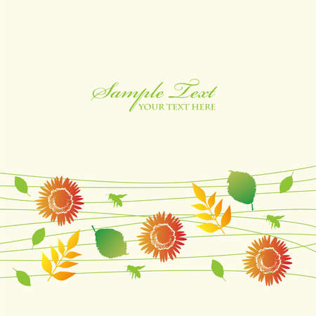 sunflower backgroundのイラスト素材