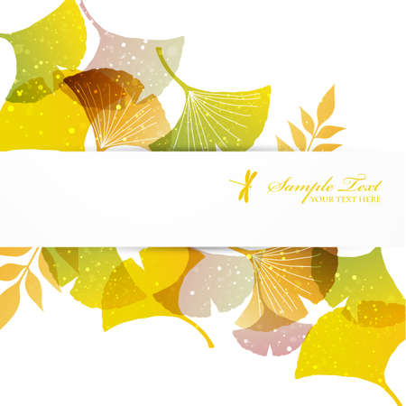 ginkgoes backgroundのイラスト素材