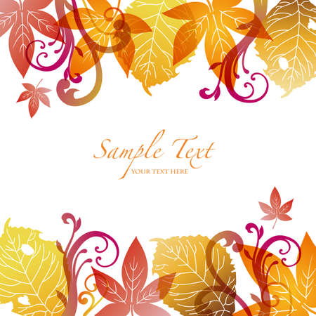 maple fallen leaves backgroundのイラスト素材