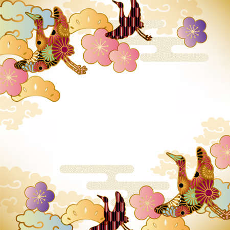 japanese motif backgroundのイラスト素材