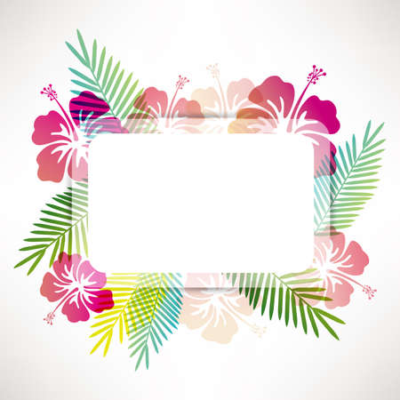 hibiscuses backgroundのイラスト素材