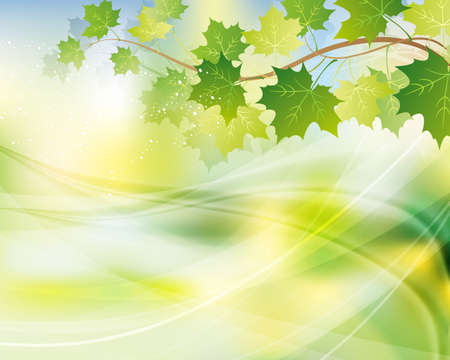 green leaves backgroundのイラスト素材