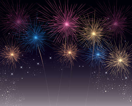 fireworks backgroundのイラスト素材