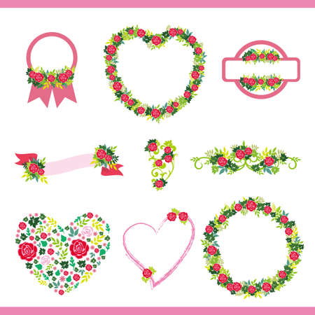 set f roseのイラスト素材