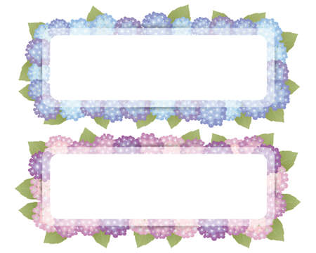 frame of hydrangeaのイラスト素材