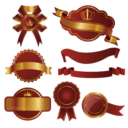 set of emblemsのイラスト素材