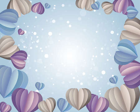 background of hearts and brightnessのイラスト素材