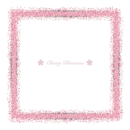 background of a shower of cherry blossomsのイラスト素材