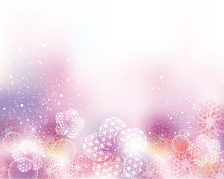Japanese pattern plum blossom and light backgroundのイラスト素材