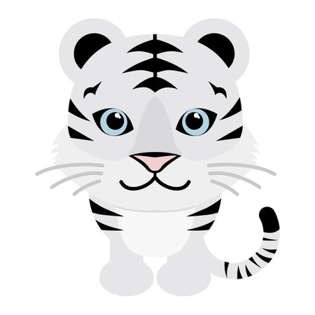 Illustration material of the white tigerのイラスト素材