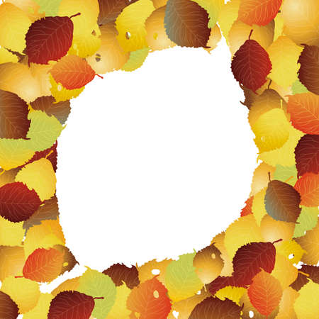 Dead leaf illustration frame backgroundのイラスト素材