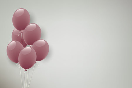 background of dull color balloon illustrationのイラスト素材