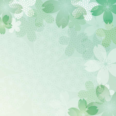 background of cherry blossom silhouetteのイラスト素材