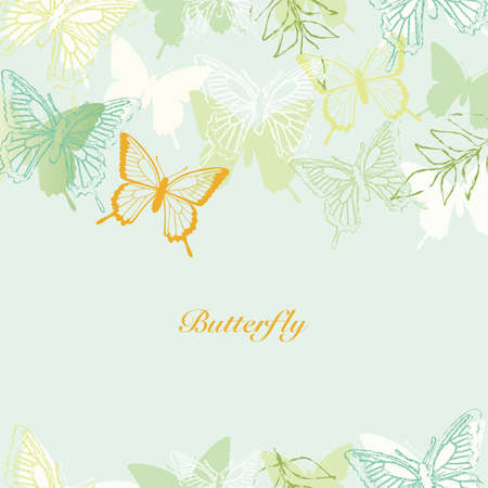 background of butterfly silhouette illustrationのイラスト素材