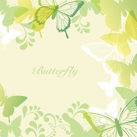 background of butterfly silhouette illustrationのイラスト素材