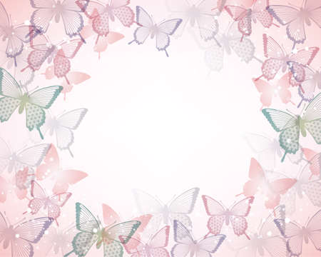 background of butterfly silhouette illustrationのイラスト素材