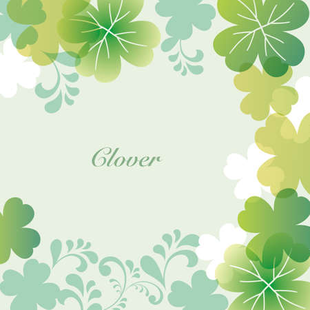 background of clover silhouette illustrationのイラスト素材
