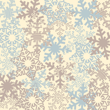 Dull color snowflake illustration backgroundのイラスト素材
