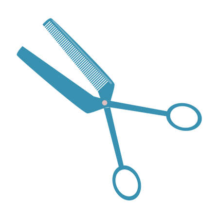 Hair scissors. Hairdresser tool flat isoleted vector icon