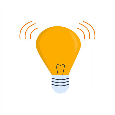 Light bulb vector illustration. Electricity, home repair, home renovation conceptのイラスト素材