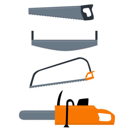 Saw set illustration for repair and home renovation conceptのイラスト素材