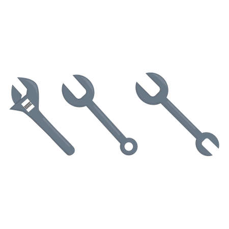 Wrench illustration for repair and home renovation theme.のイラスト素材