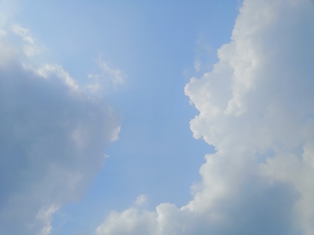 Beautiful clouds on blue sky background texturesの写真素材
