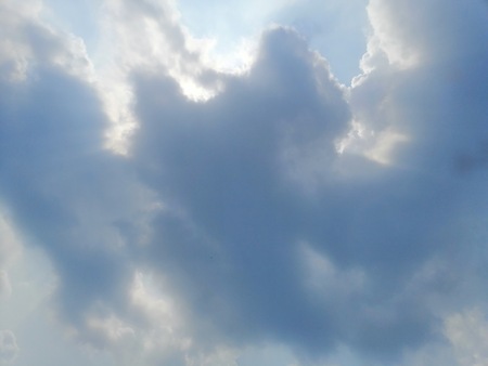 Beautiful clouds on blue sky background texturesの写真素材