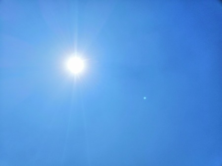 Clear blue sky wallpaper backgroundの写真素材